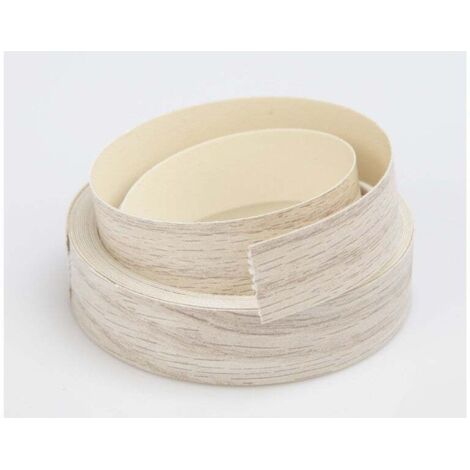 Bande de chant thermocollante 500 cm x 2.3 cm – Papier beige pour finition meubles – Épaisseur 0.3 mm pour bords nets