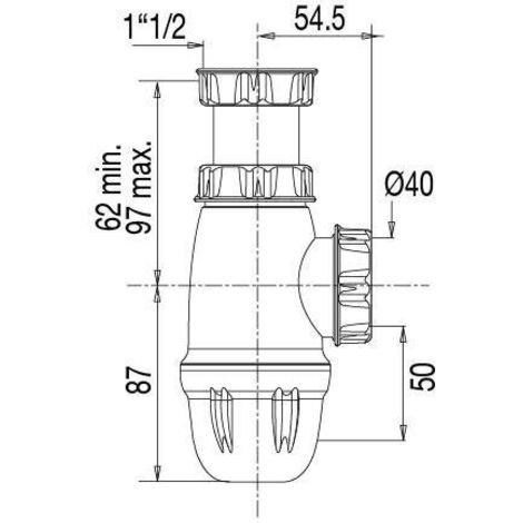 Kit plomberie cuisine et salle de bain, kit drain évier réglable sous
