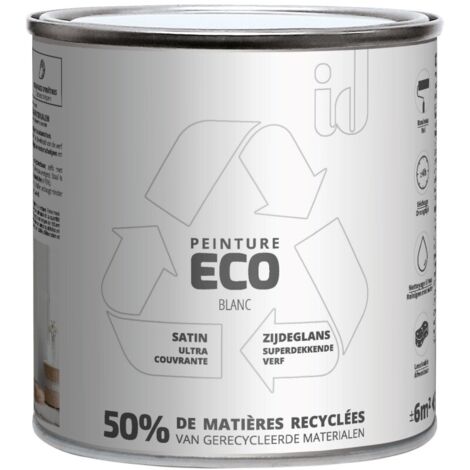 PEINTURE ECO RESPECTUEUSE SATIN BLANC 500ML - ID Paris (1/2)