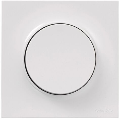 Schneider Electric – Interrupteur va-et-vient complet Odace – Poussoir blanc – Fixation par griffes – Polycarbonate brillant pour usage professionnel (1/3)