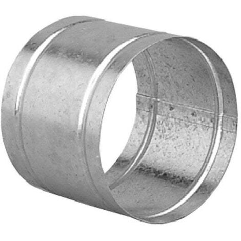 Unelvent – Manchon raccord acier 100 mm – Raccord fumisterie pour VMC – Acier inoxydable durable – Montage facile des conduits d'air - Mr100