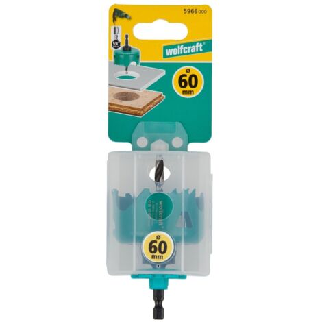 WOLFCRAFT Scie cloche CT maçonnerie/pierre/bois/plastique wolfcraft diamètre 60 mm (1/3)