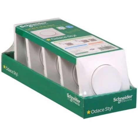 Schneider Electric – Lot de 5 interrupteurs va-et-vient Odace – Installation à encastrer – Fixation par vis – Compatible gamme Odace Touch (1/4)