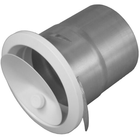 Bouche VMC réglable par molette BIR – Diamètre 100mm – Acier laqué blanc – Soufflage directionnel pour confort thermique – Isotip Joncoux