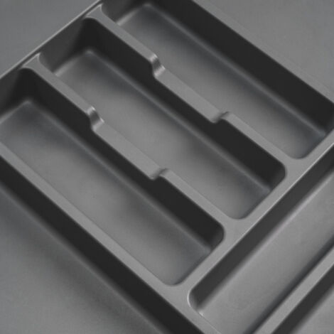 EMUCA Range-couverts Optima pour tiroir universel -  module 800mm -  Plastique -  Gris antracite