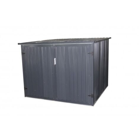 CHALET & JARDIN Coffre en métal - 4 Vélos - 4,02m² - 203 x 198 x 157/142 cm