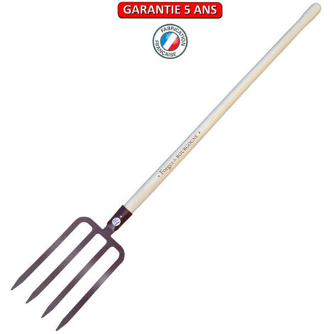 OUTILS PERRIN FB fourche à bêcher à douille 4 dts 29 cm empo 0.95 m (1/2)