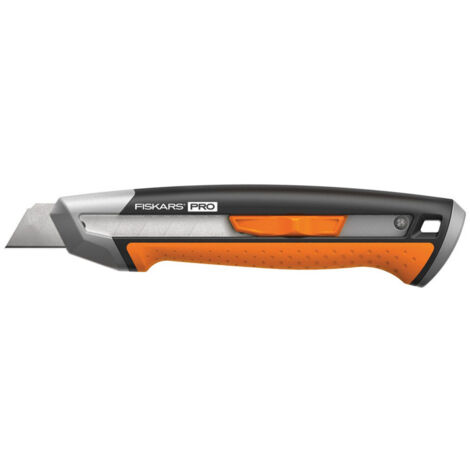 Fiskars – Cutter Carbonmax 25mm – Lame sécable CarbonMax™ – Changement facile par l'avant – Corps en métal pour résistance accrue
