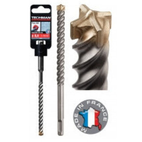 TECHMAN Meches beton sdsplus - plus440 1 mèche 8,0 mm 210 / 150 mm (1/2)
