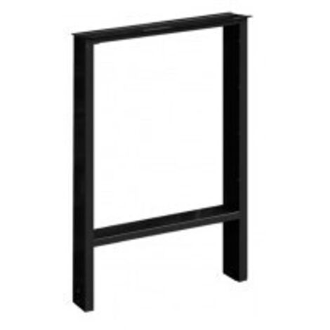 Outifrance – Pied d'établi en acier 10/10 mm – Profil 'U' 60x30 mm – Profondeur 590 mm – Finition peinture époxy noire pour robustesse