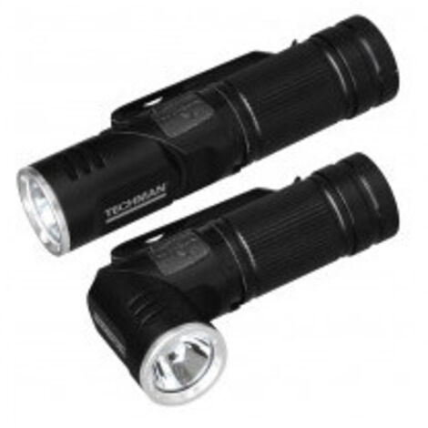 TECHMAN Mini torche rechargeable a tête orientable Mini torche LED orientable - 500 Lumens Batterie Li-ion de 3,7 V / 700 mAh (1/2)