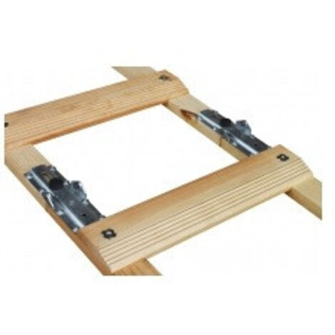 Outifrance – Échelle de toit pliante renforcée 5 m – Échelons larges striés pour adhérence – Montants plats pour robustesse – 15 échelons 33 cm (1/2)