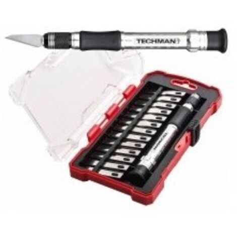 TECHMAN Scalpel aluminium + 13 lames en coffret Scalpel + 13 lames en coffret (1/2)