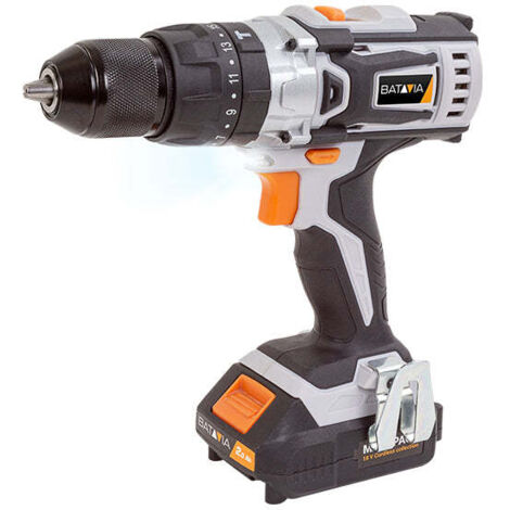 Perceuse-visseuse à percussion 18V sans fil – 40 Nm – Moteur Brushless pour perçage béton et bois – Coffret complet – Batavia - FIL 40 NM (1/7)