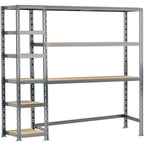MODULO STORAGE Concept rangement de garage - longueur 200 cm - 9 plateaux (1/3)