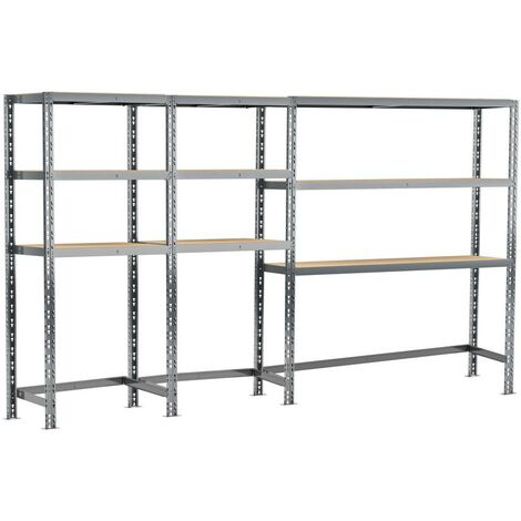 MODULO STORAGE Concept rangement de garage - longueur 290 cm - 9 plateaux (1/3)