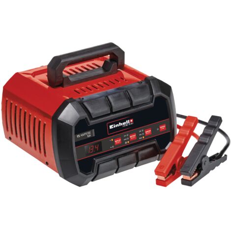 Einhell Chargeur de batterie CE-BC 15 M (12V, pour batteries gel, batteries AGM, batteries plomb-acides sans entretien/à faible entretien)