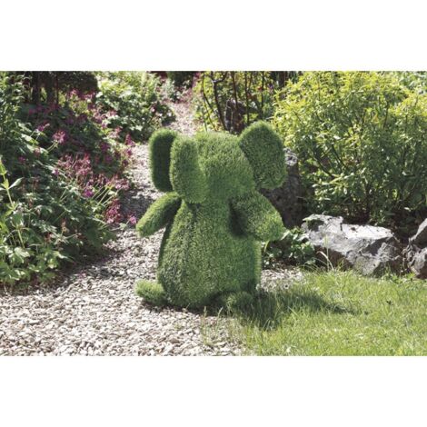 NORTENE Statue de jardin éléphant en gazon synthétique - arrosage goutte à goutte - réservoir 26 L (1/5)