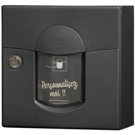 Renz – Boîte aux lettres compact SOLEA – Acier anti-corrosion 15 ans – Dimensions 285 x 285 x 165 mm – Anti-vandale grade 3