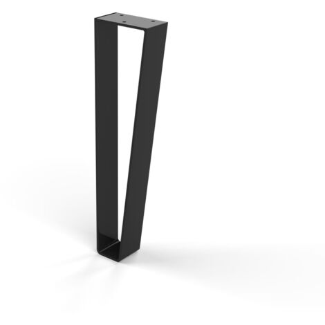 Pied de table basse plat acier noir Hauteur 40cm (1/2)