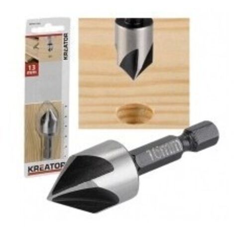 KREATOR Fraise à bois conique emmanchement hexagonal Ø 13mm (1/6)
