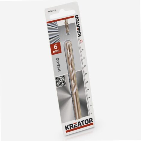 KREATOR Foret métaux HSS Cobalt Ø 6mm (1/2)