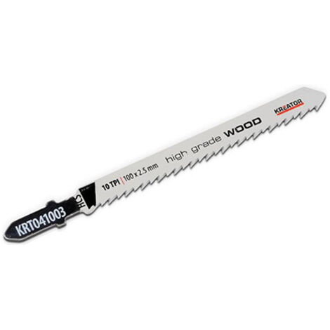 KREATOR Lame de scie sauteuse à bois HCS coupe précise (pas 2,5mm) - 2 pièces (1/2)