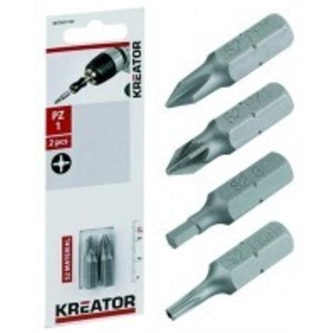 KREATOR Embout de vissage hexagonal n°4 (25mm) - 2 pièces (1/5)