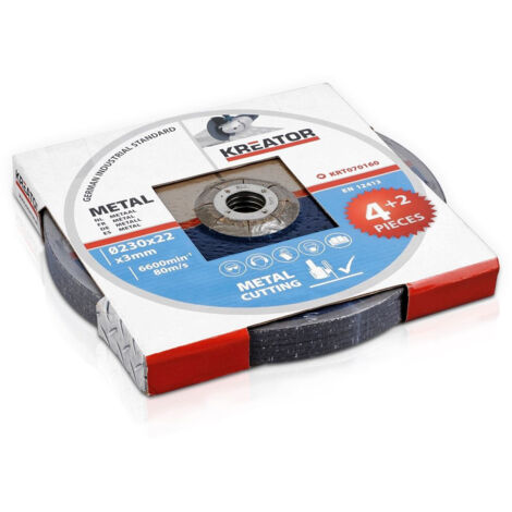 KREATOR Disques à tronçonner - métaux - Ø 230 x 3 mm - 6 pièces (1/2)