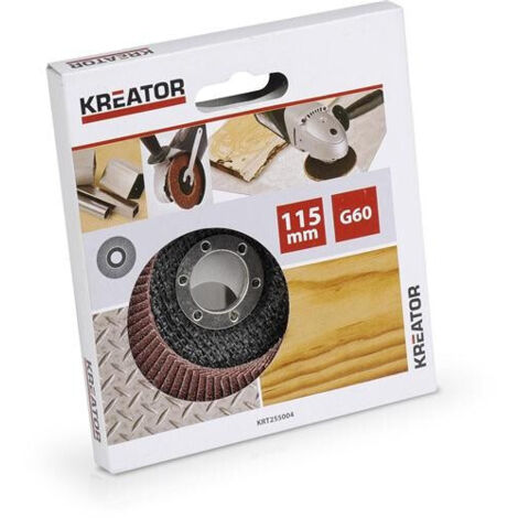 KREATOR Disque à lamelle corindon - grain 60 - Ø 115 mm (1/2)