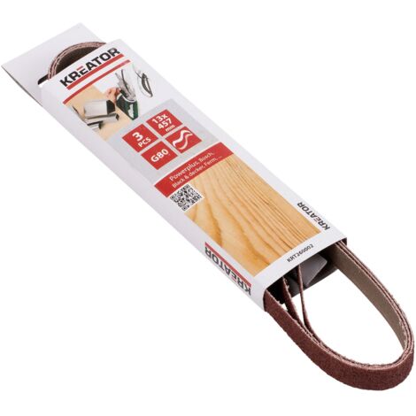 Abrasif Pour Lime électrique, Lot De  3 Bandes 13x457mm Grain 80 - Kreator (1/2)