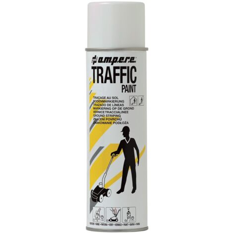 Ampere – Peinture sol traffic jaune permanent 500 ml – Haute pigmentation pour marquage durable – Résistante aux intempéries et frottements
