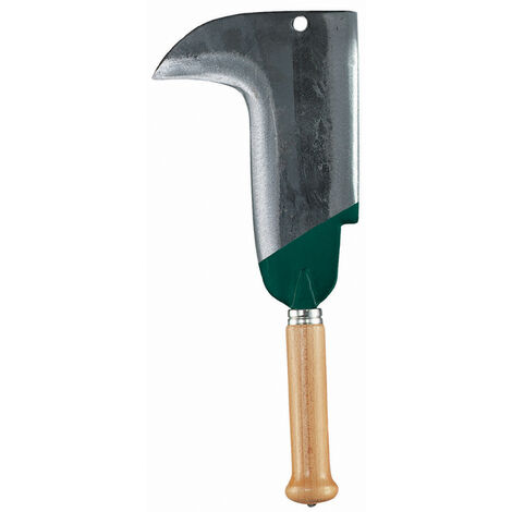Leborgne – Serpe 2 taillants 22 cm – Manche en bois pour coupe nette – Outil de jardinage professionnel – Idéal pour branches de moyenne section