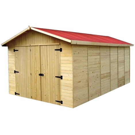 Garage en panneaux de bois - 13,20 m²