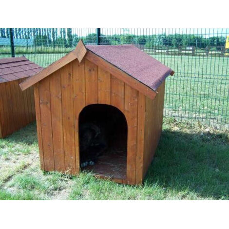 Habrita Foresta - Niche à chien bi-pente pour gros chiens 1,17m2 toit bitumé (1/10)