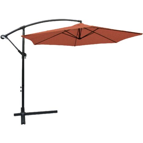 CHALET & JARDIN Parasol déporté rond COLLIOURE - Terre cuite (1/5)