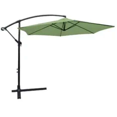 Chalet & Jardin – Parasol déporté rond COLLIOURE 300x230cm – Structure aluminium – Toile polyester 160g/m² waterproof – Protection UV incluse (1/4)