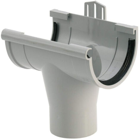 Girpi – Raccord naissance centrale de gouttière PVC pour toit inférieur à 71m² – Système d'assemblage en caoutchouc – Couleur sable (1/5)