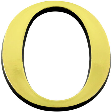 NOVAP Lettre "O" adhésive plastique relief couleur or (1/2)