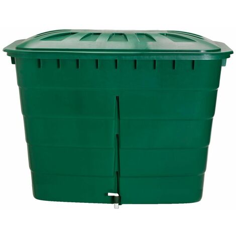 GRAF Cuve rectangulaire 520L vert avec couvercle et robinet PE