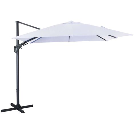 PROLOISIRS Parasol Deporte Orientable 3X3/8 Nh20 Inclinable Manivelle - Ecru (1/5)