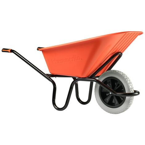 Haemmerlin – Brouette de jardin 120L – Caisse composite renforcée – Châssis indéformable Ø 32mm – Roue increvable Ø 400mm – Charge max 575kg (1/5)