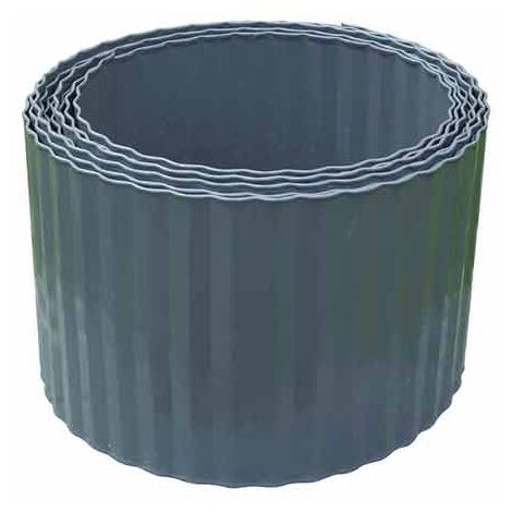 Nortene – Bordure acier galvanisé ondulée 0,14 x 6 m – Traité anti-UV – Bords rabattus pour sécurité – Pour allées et tapis végétaux (1/3)