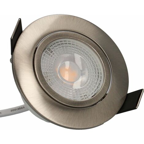 ARLUX LIGHTING Lot 3 Spots acier encastrables Orientables RUBY Module 5W 400lm Blanc Chaud (1/3)