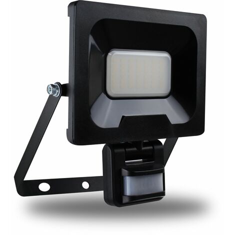 ARLUX LIGHTING Projecteur Mural NINO 30W 2400lm - Detecteur de Mouvement - Noir (1/4)