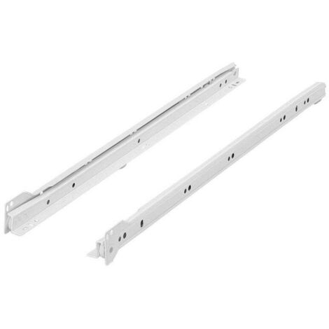 Hettich – Coulisse pour tiroir à galets – Charge maximale 20 kg – Système à galets – Fixation latérale – Acier époxy – Longueur 40 cm