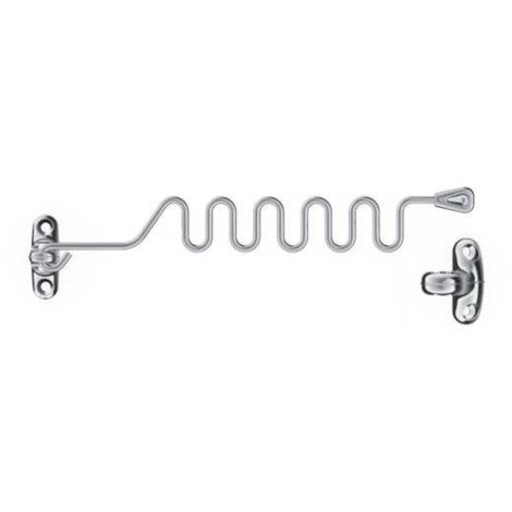 Entrebâilleur de fenêtre acier gris – 5 positions d'entrebâillement – Compatible fenêtres bois, aluminium, PVC – Verrouillage avec cadenas – Socona
