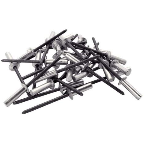 Lot De 50 Rivets Aluminium Diam.4.8 X H.14 Mm Rapid