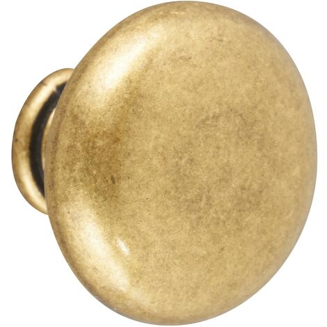 CHRISLIGNE Bouton de meuble Anglais vieil or zamak H.30 x l.30 x P.25 mm