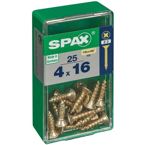 SPAX Lot de 20 vis acier tête fraisée pozidriv SPAX, Diam.3.5 mm x L.16 mm (1/5)